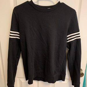 Black Adidas 3 Stripes Crewneck